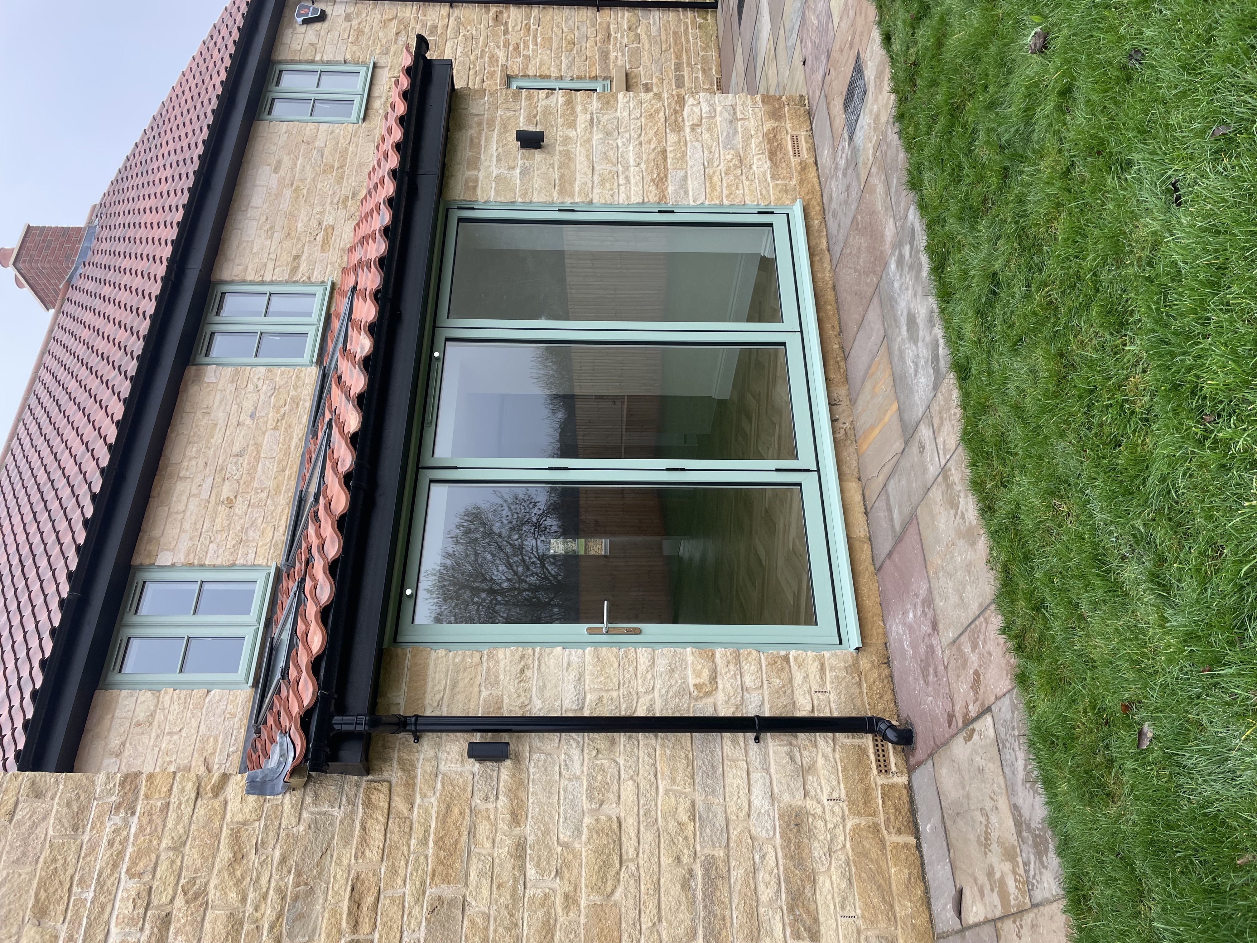 Completed bifold doors exterior view